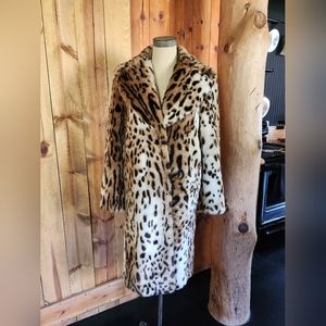 XS Kendall & Kylie Leopard Faux Fur coat